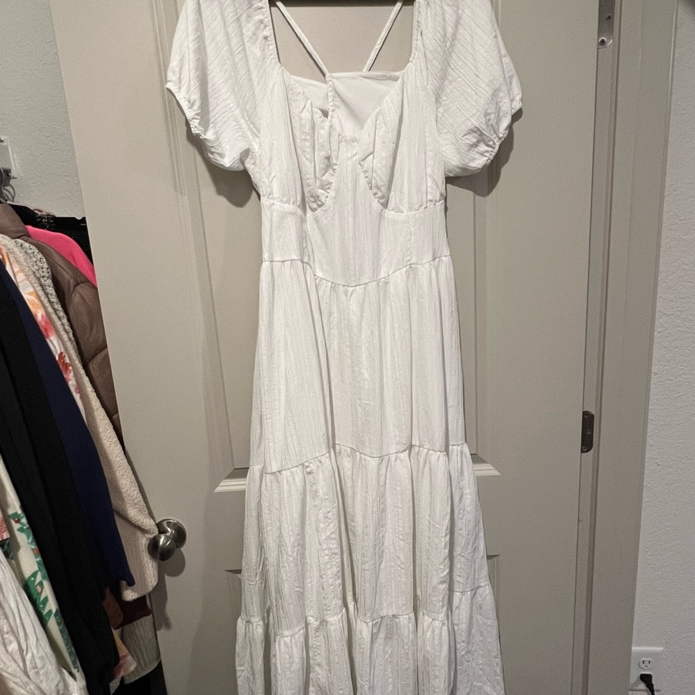 American Eagle Outfitters White Maxi Dress